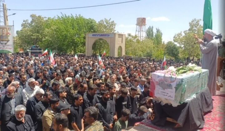 پیکر مطهر شهید «نادر حمیدیان» در خانه ابدی آرام گرفت