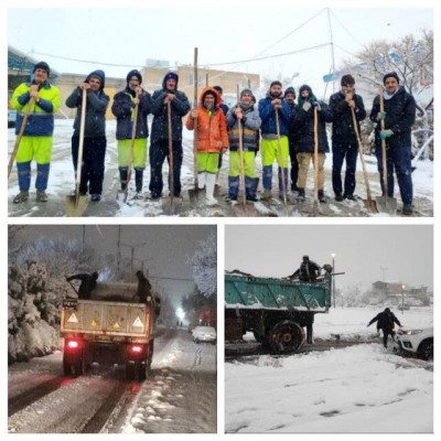 اجرای عملیات برف‌روبی زمستانی در تمام معابر شهری ملایر